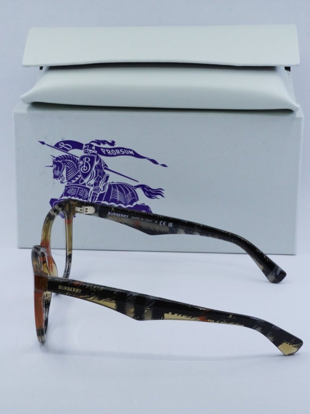 Burberry BE2415 4146 Square Eyeglasses 53mm - Check Sand - Picture 3 of 9